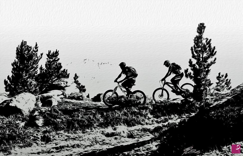 quadri in vendita online - MOUNTAIN BIKE 