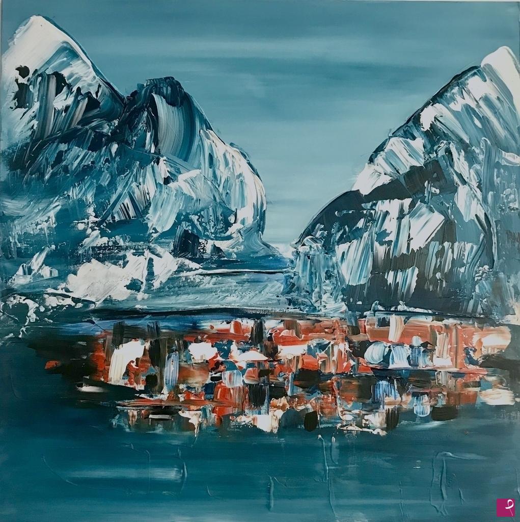 quadri in vendita online - MOUNTAIN IN BLUE