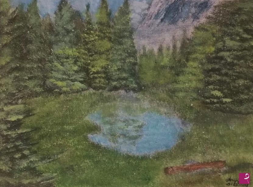 quadri in vendita online - mountain lake