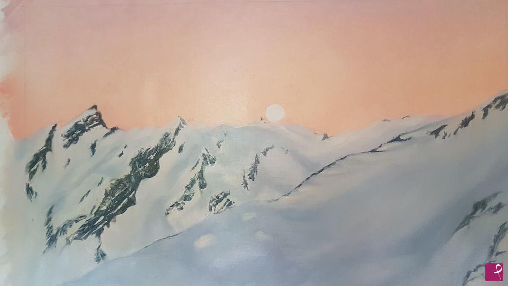 quadri in vendita online - Mountain sunrise