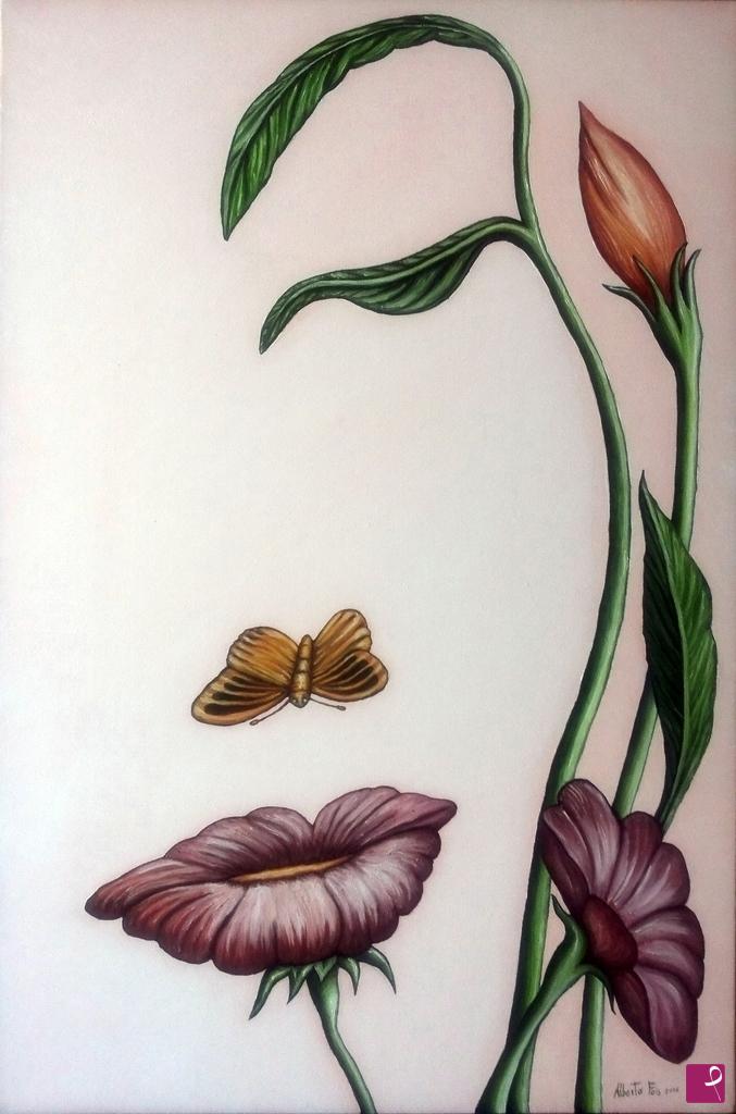 quadri in vendita online - Mouth of Flower