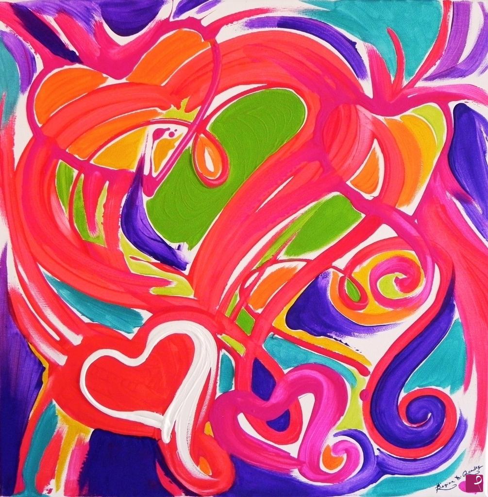 quadri in vendita online - Multicolor Hearts