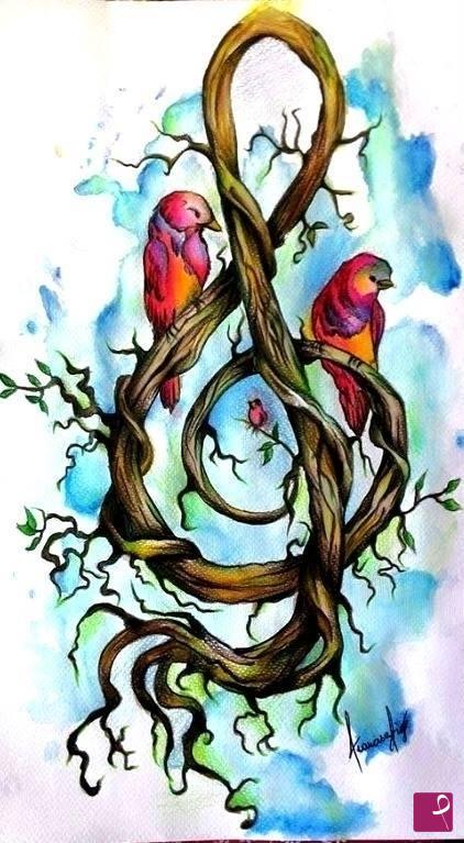quadri in vendita online - Musica in natura