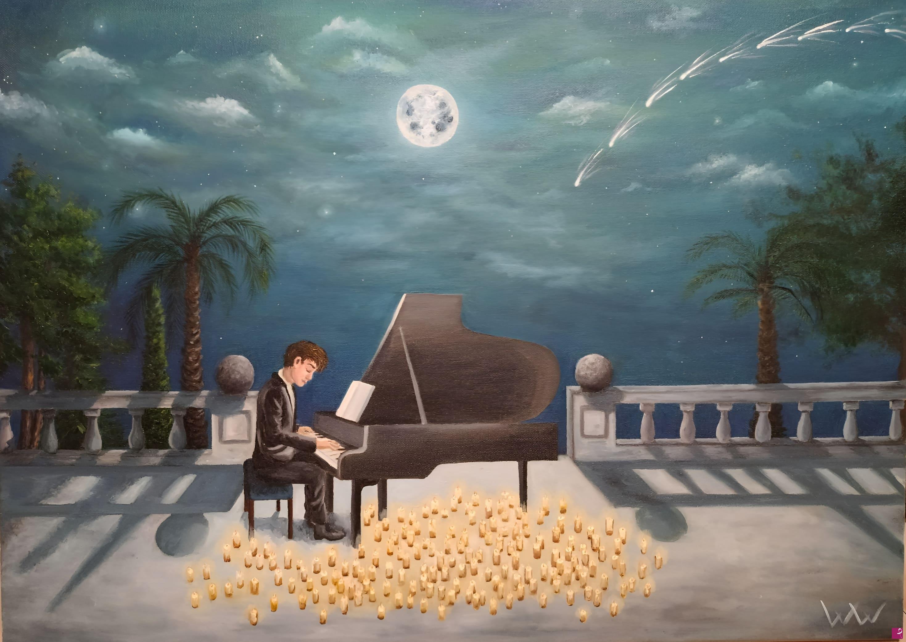 quadri in vendita online - Musica luminosa