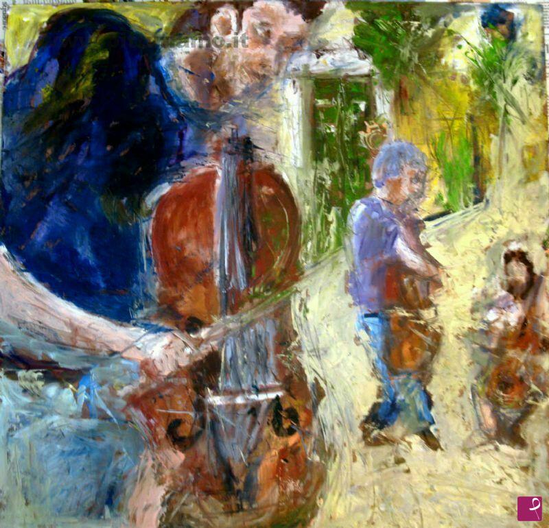 quadri in vendita online - Musicianstreet - Il Violoncellista