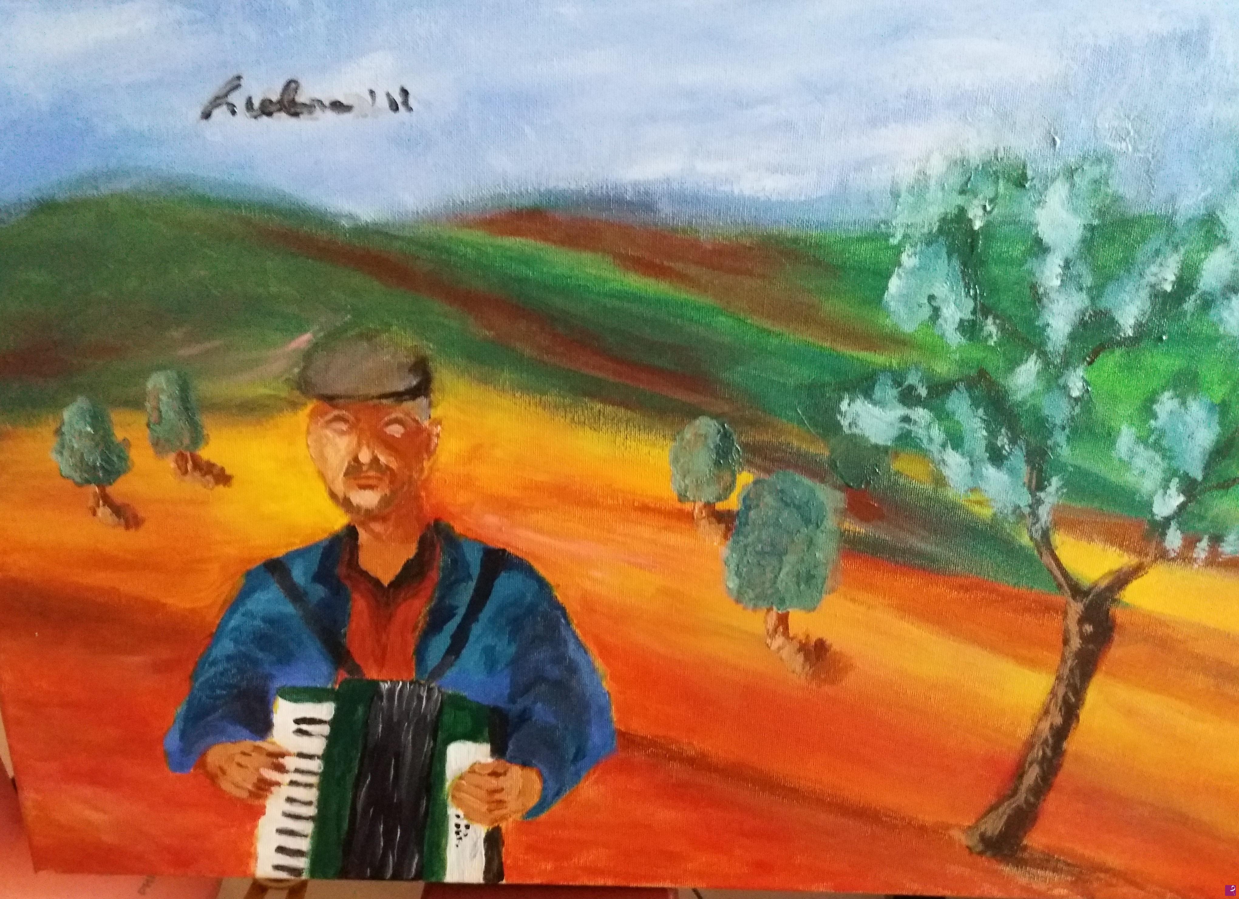 quadri in vendita online - musicista