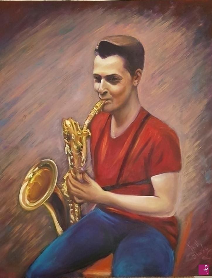 quadri in vendita online - Musicista