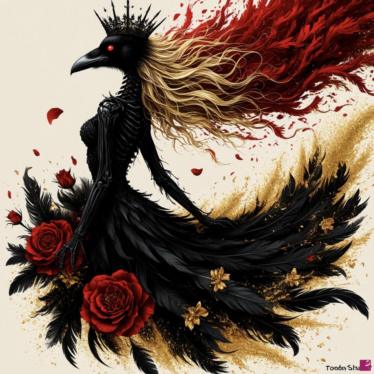 quadri in vendita online - Mystical raven