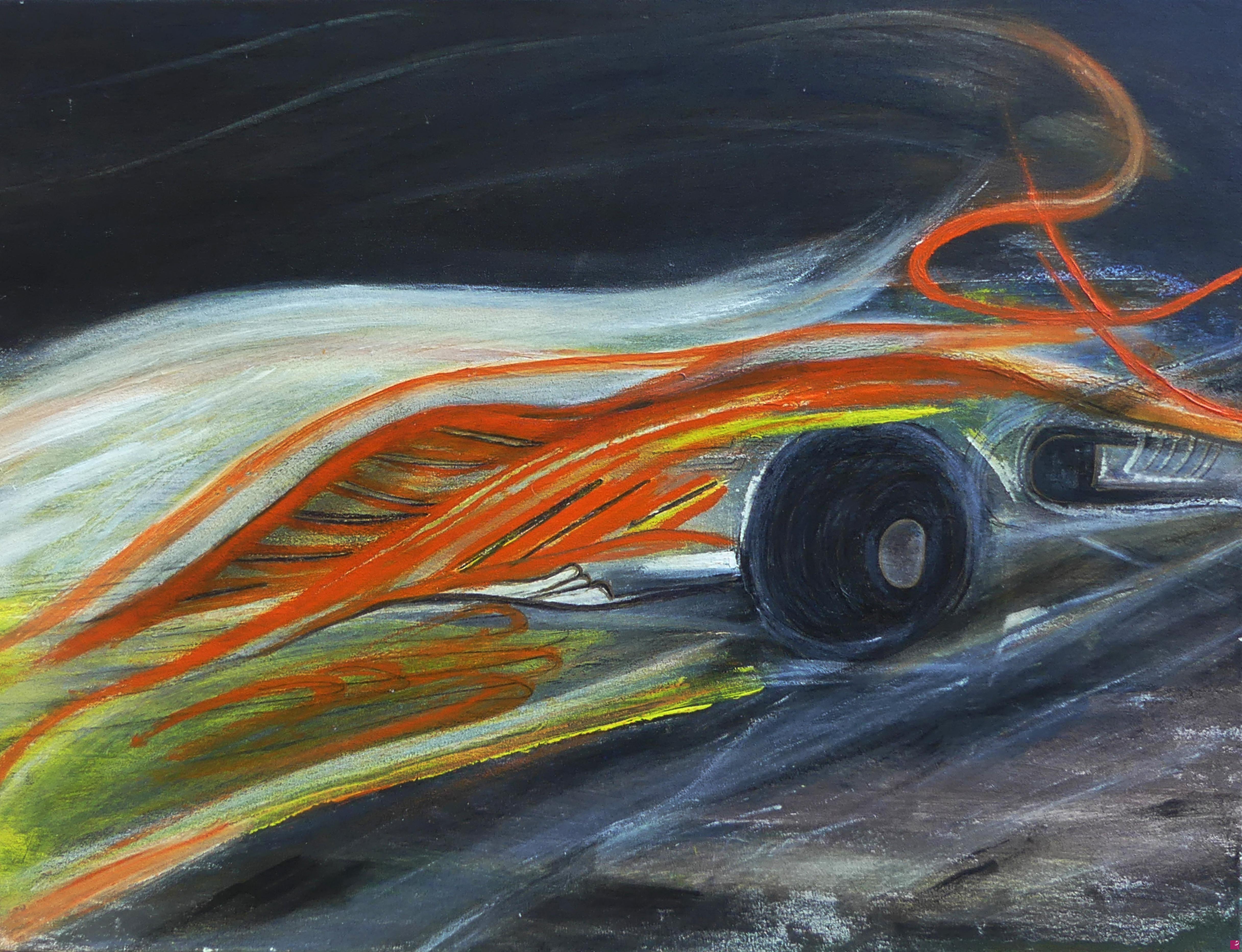 quadri in vendita online - N° 151 La Ferrari sur circuit... A Monza