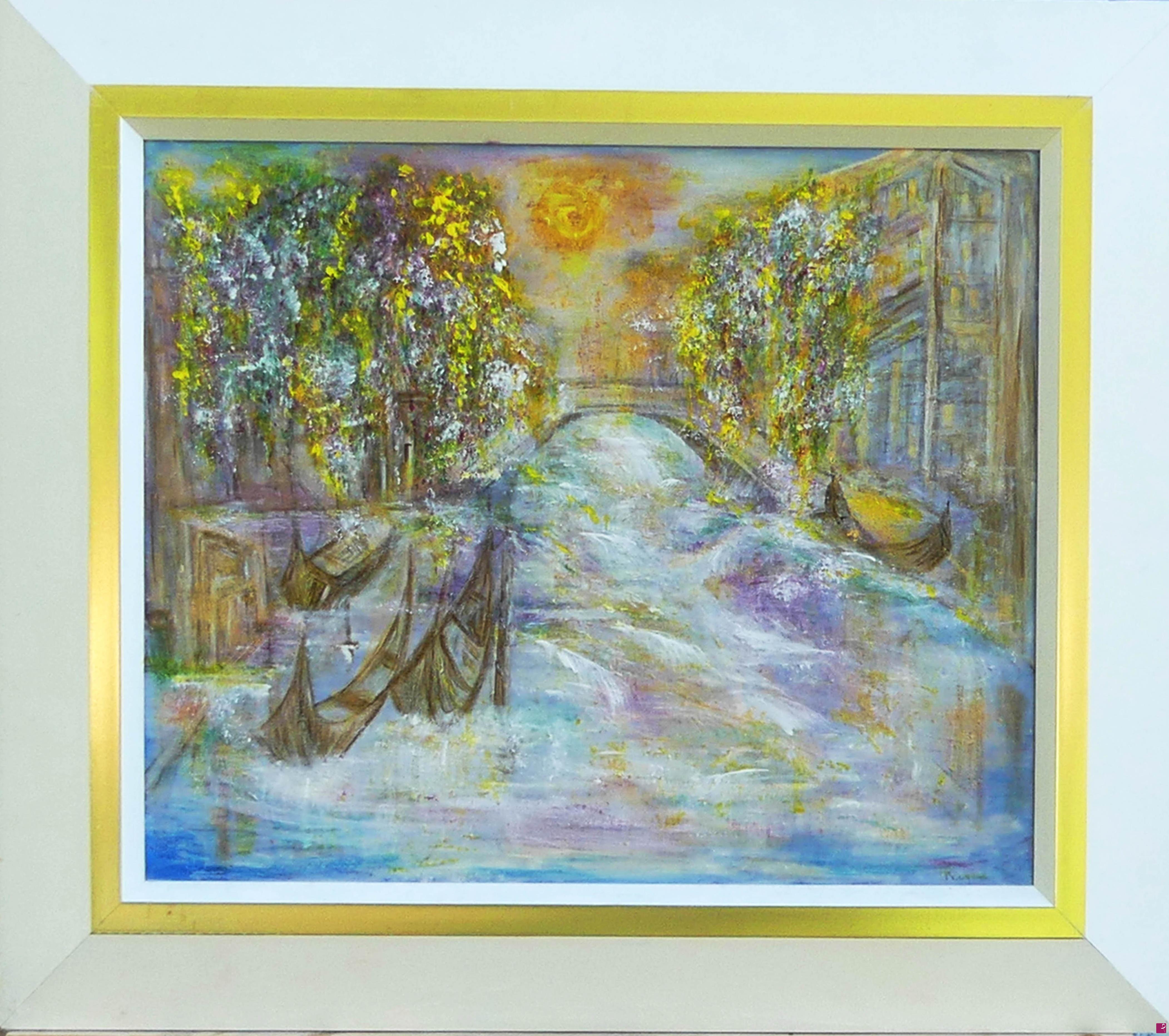 quadri in vendita online - N° 18 Soleil couchant sur Venise