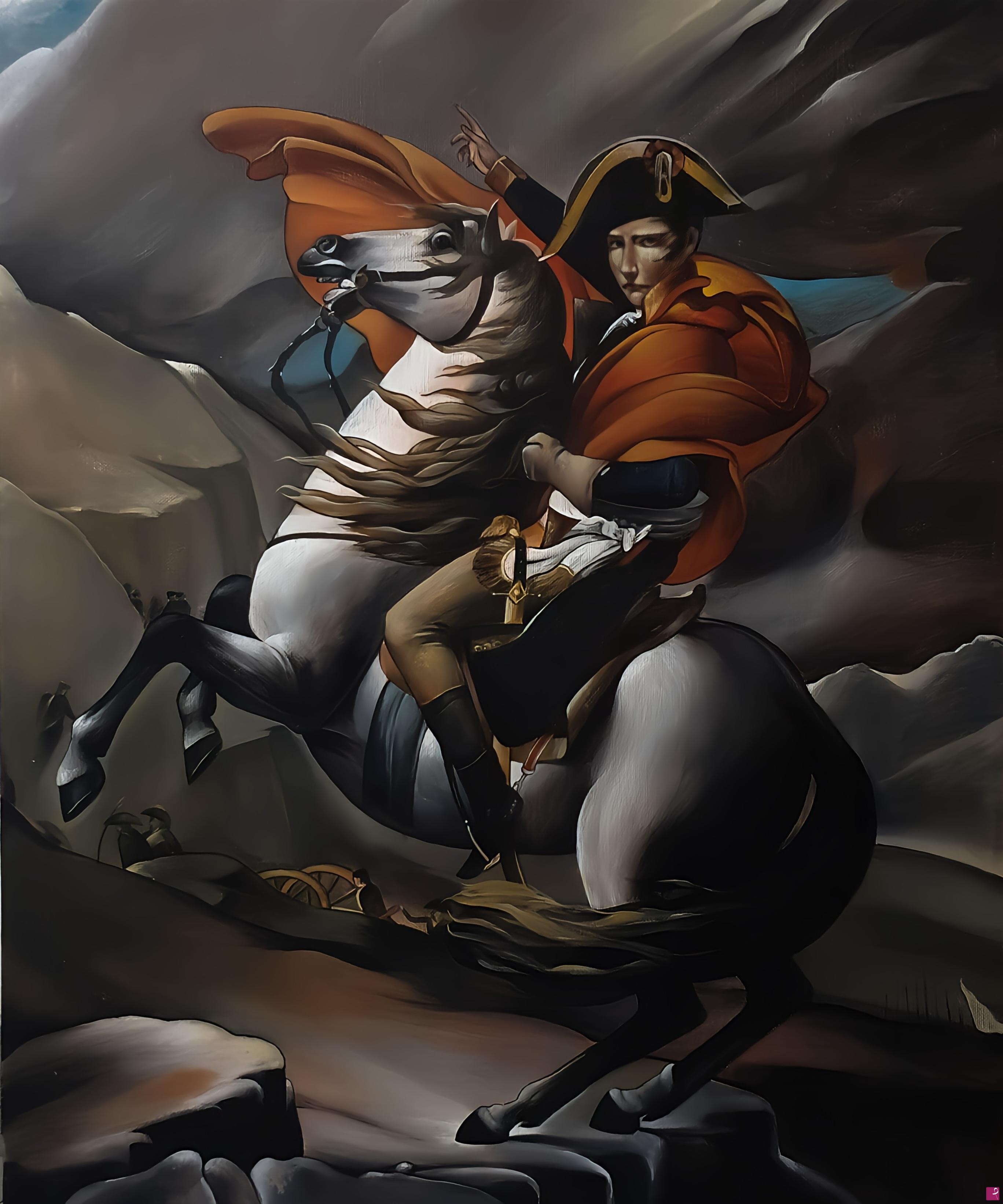 quadri in vendita online - Napoleone valica il Gran San Bernardo 