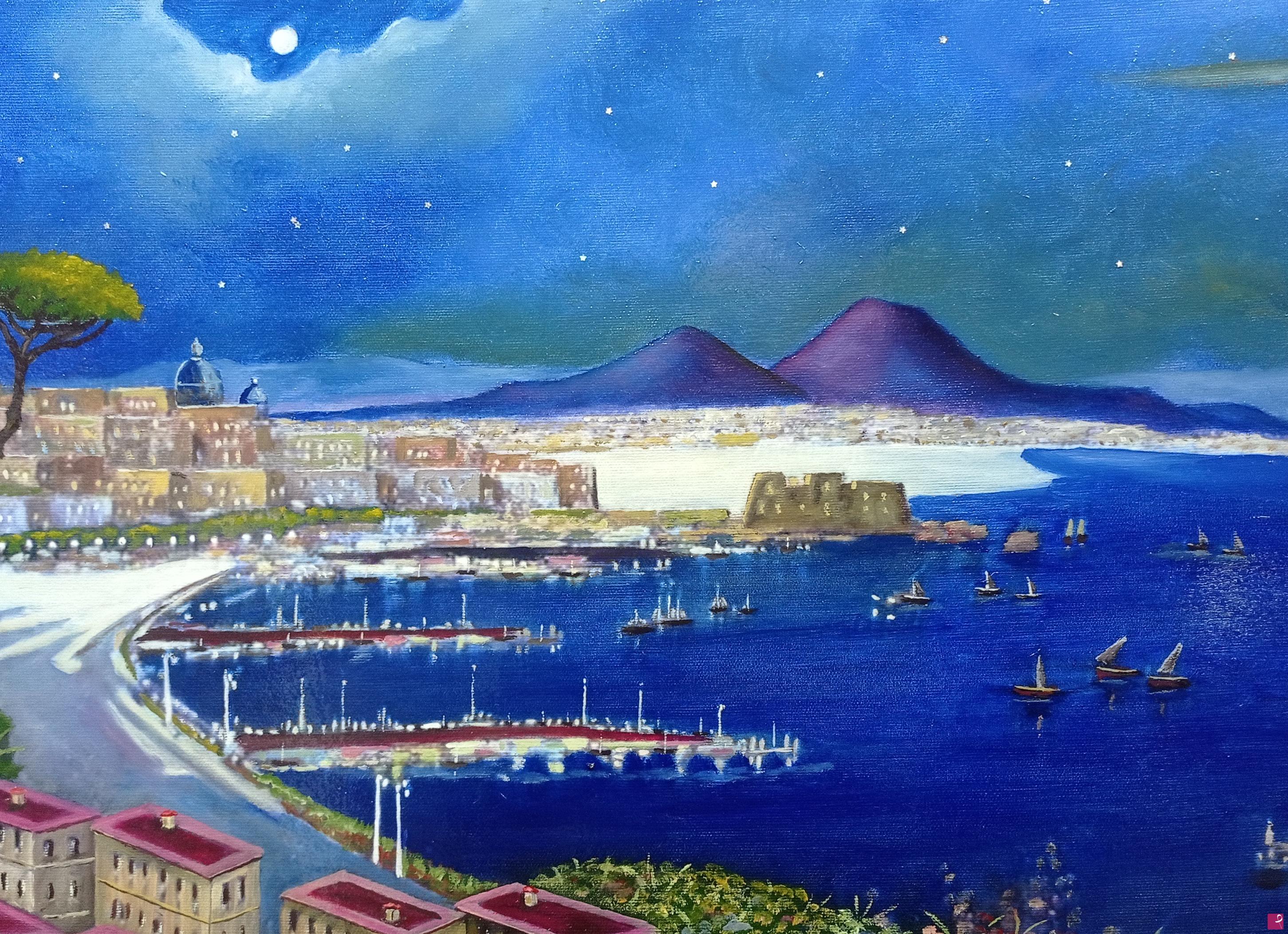 quadri in vendita online - Napoli di notte 