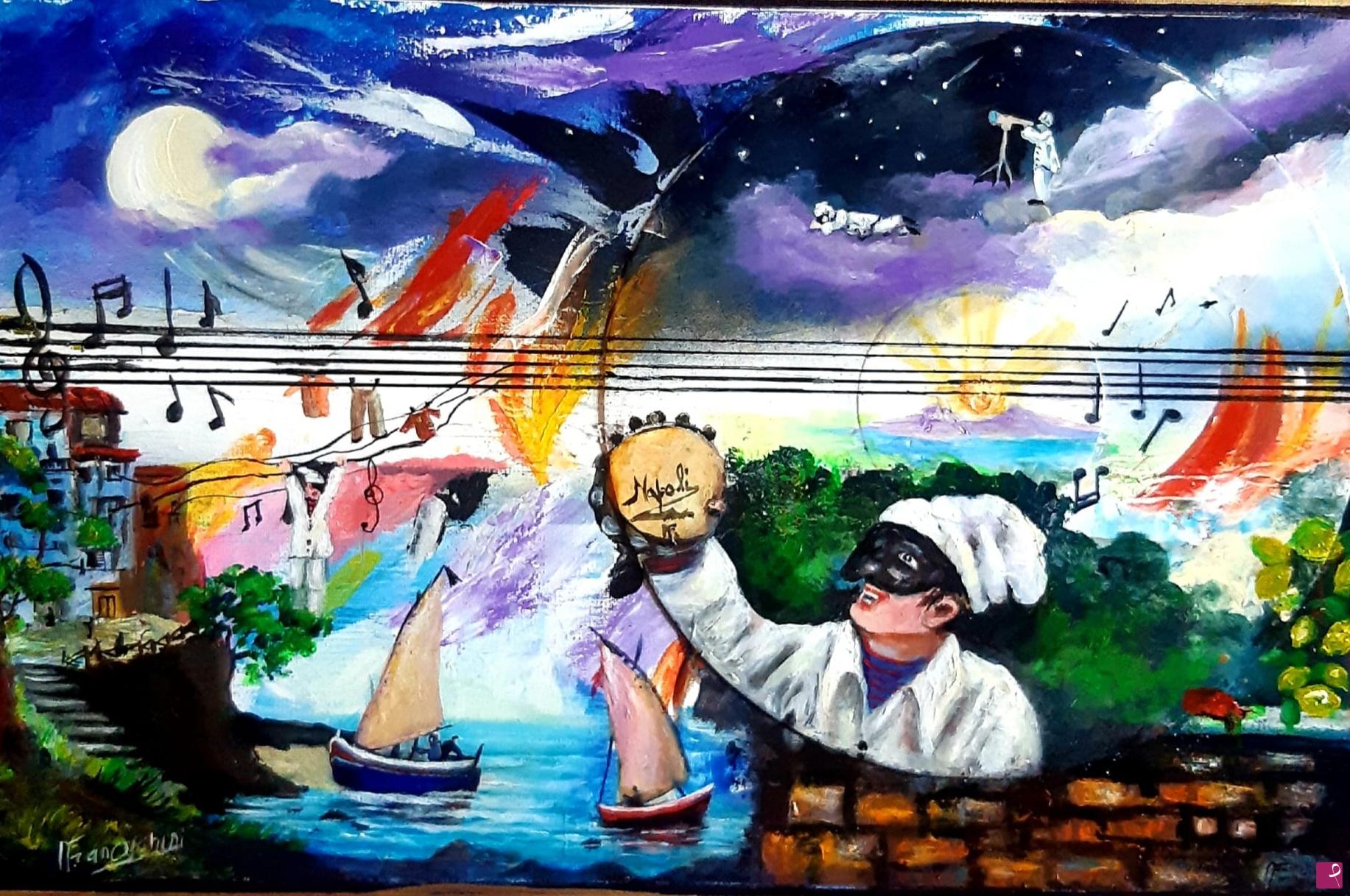 quadri in vendita online - NAPOLI MUSICA E POESIA