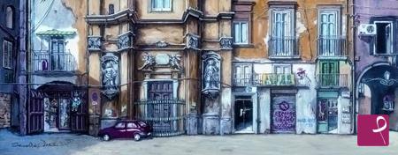 quadri in vendita online - Napoli Piazza dei Gerolomini