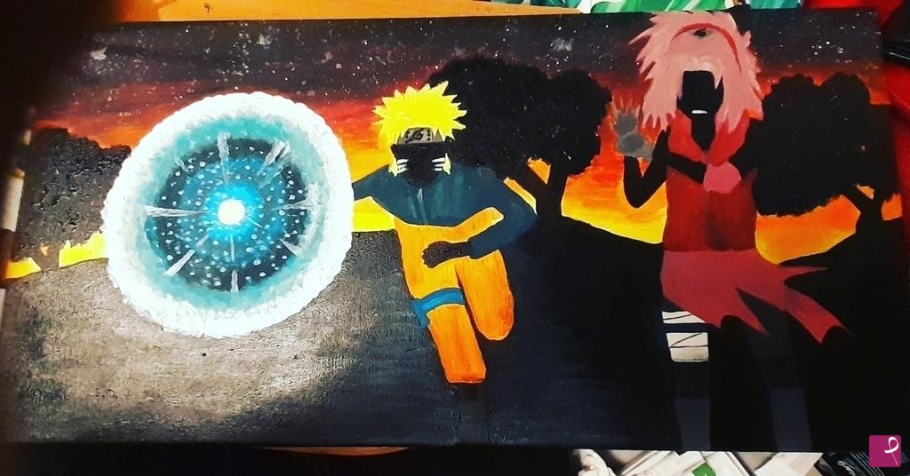 quadri in vendita online - Naruto  e Sakura