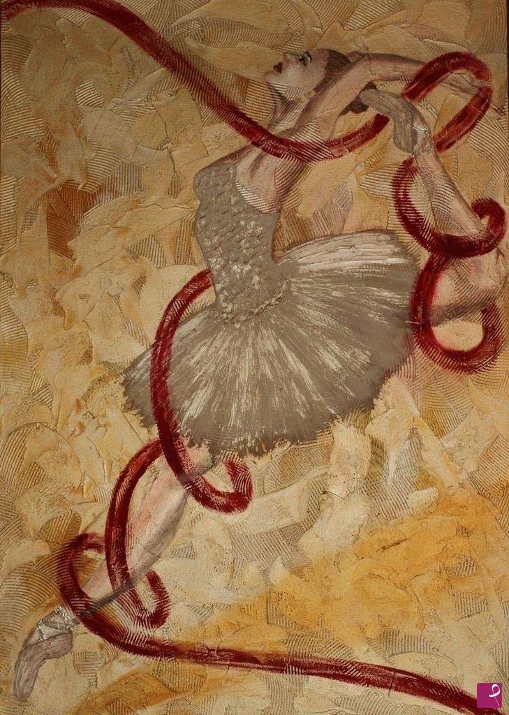 quadri in vendita online - Nastro Rosso 70x100