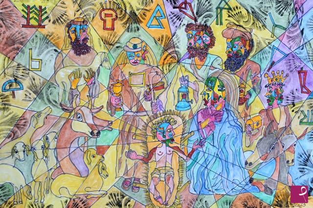 quadri in vendita online - Natività e Re Magi.
