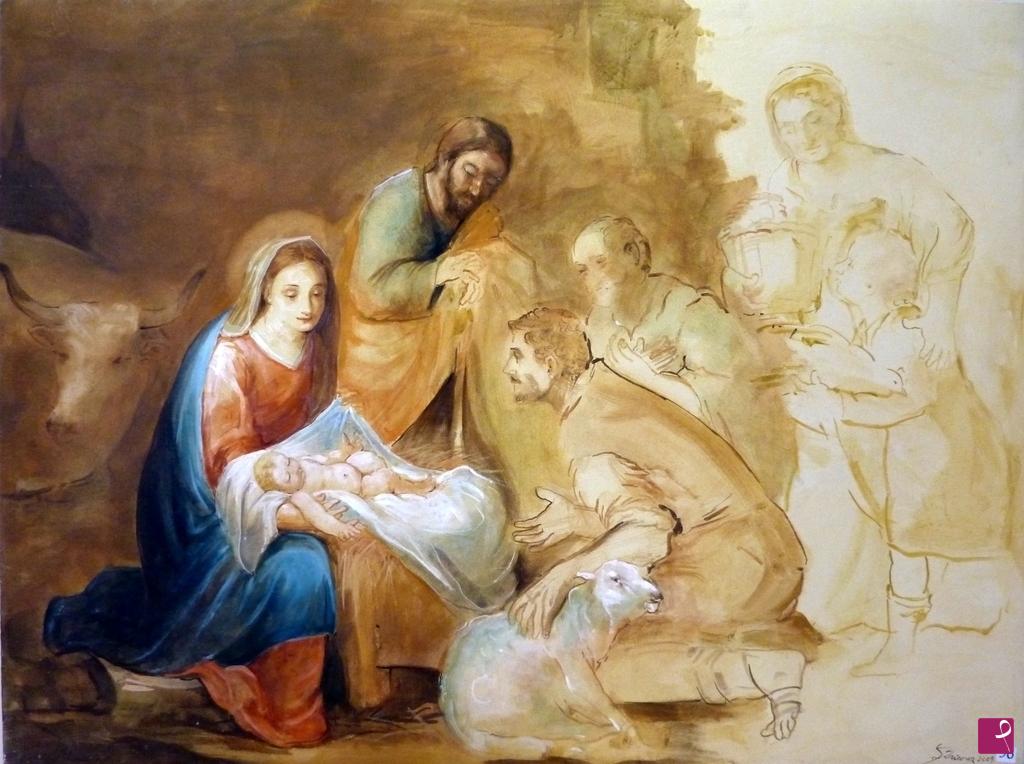 quadri in vendita online - Natività incompiuta