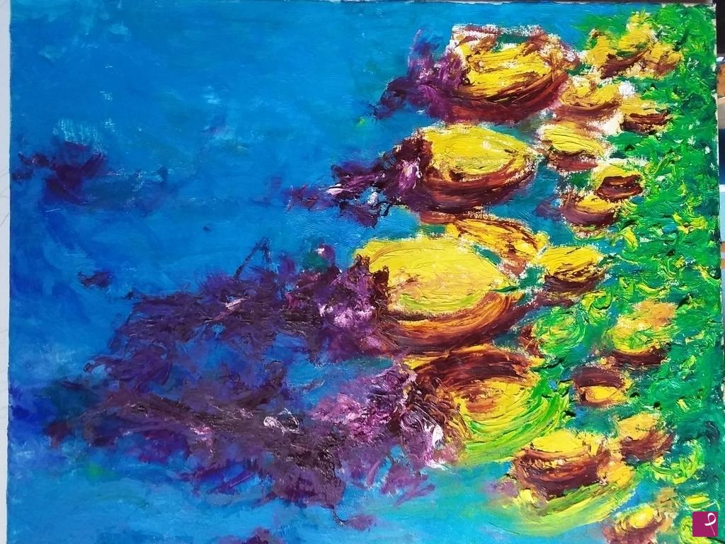 quadri in vendita online - Natura contaminata dal viola malato