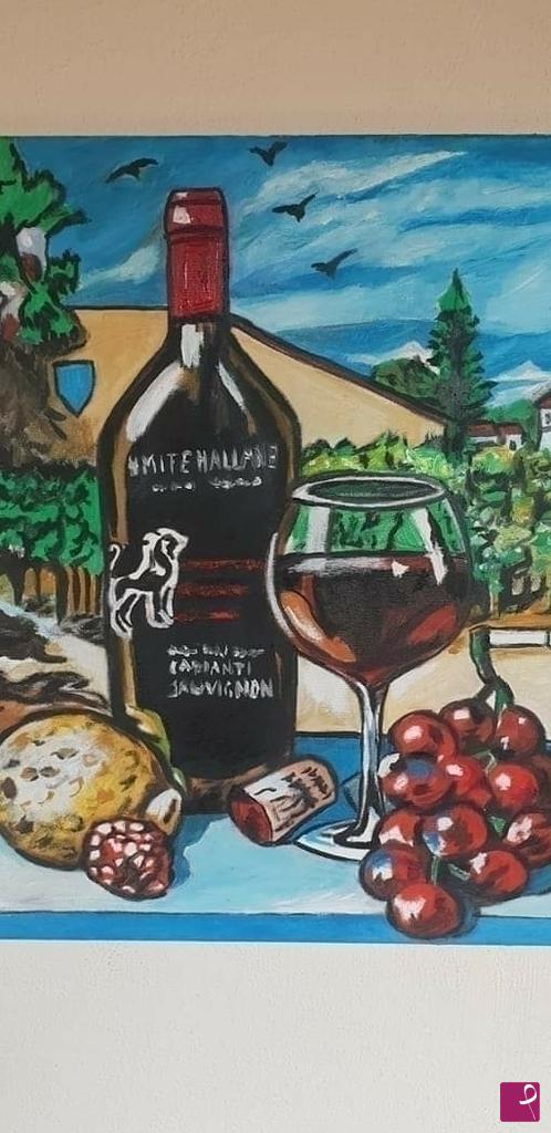 quadri in vendita online - Natura morta con frutta olio su tela cm. 50×60