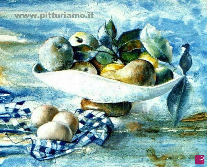 quadri in vendita online - Natura morta con uova e limoni