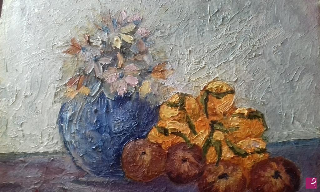 quadri in vendita online - NATURA MORTA CON VASO DI FIORI 