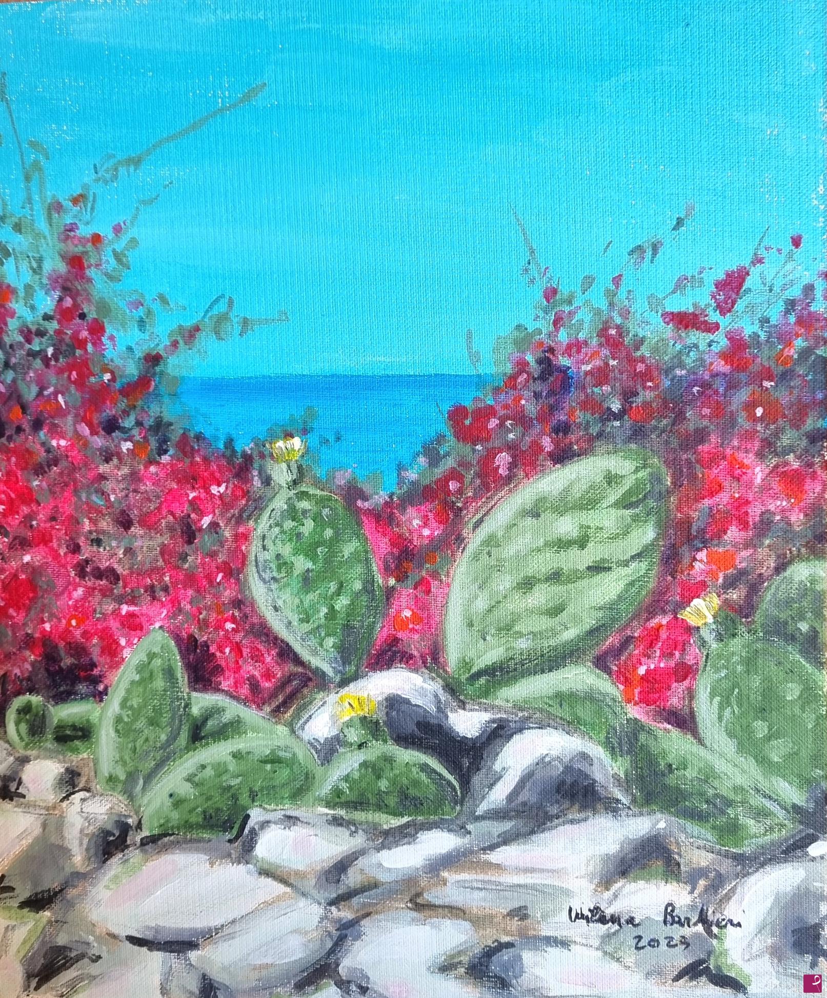 quadri in vendita online - Natura rigogliosa a Favignana