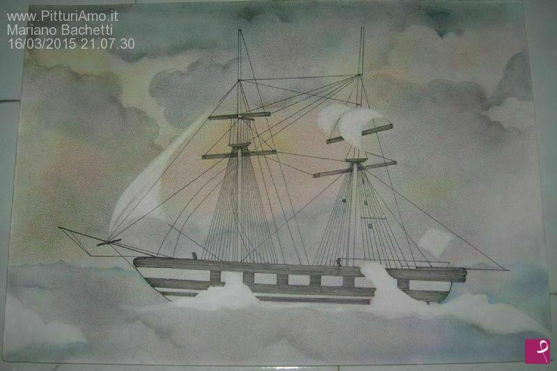 quadri in vendita online - Nave in Tempesta
