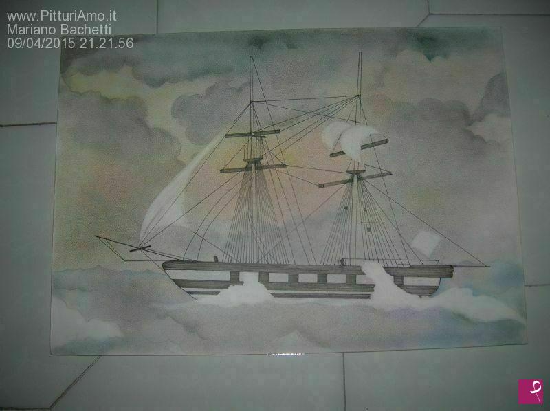 quadri in vendita online - Nave in Tempesta
