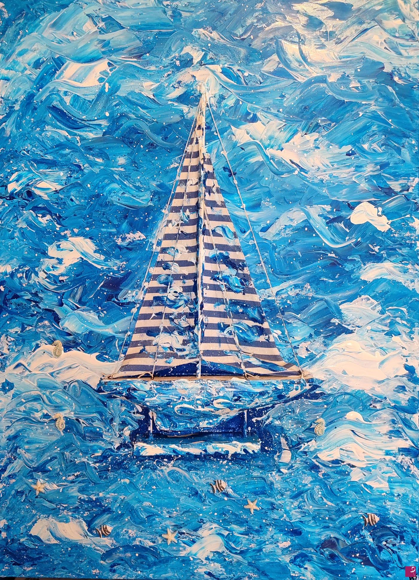 quadri in vendita online - "Navigando con il mare"