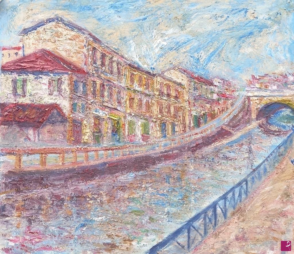 quadri in vendita online - Naviglio grande. Milano