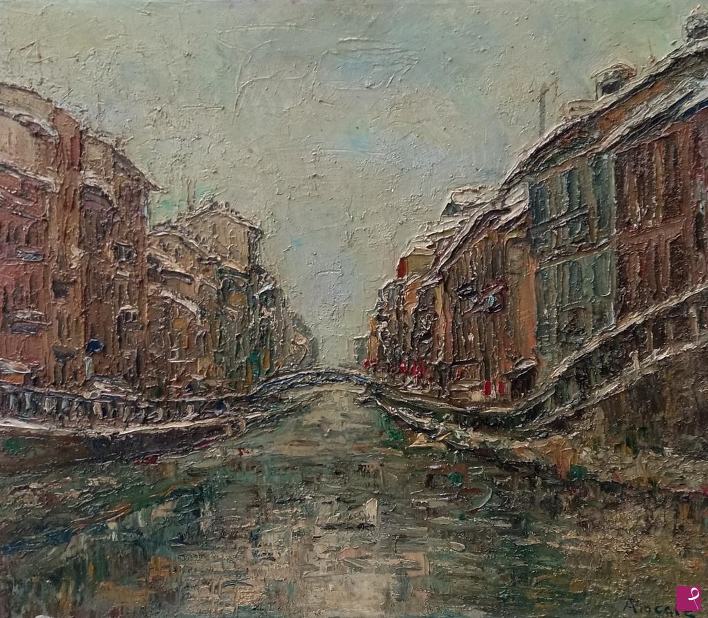 quadri in vendita online - Naviglio, ripa di porta Ticinese.