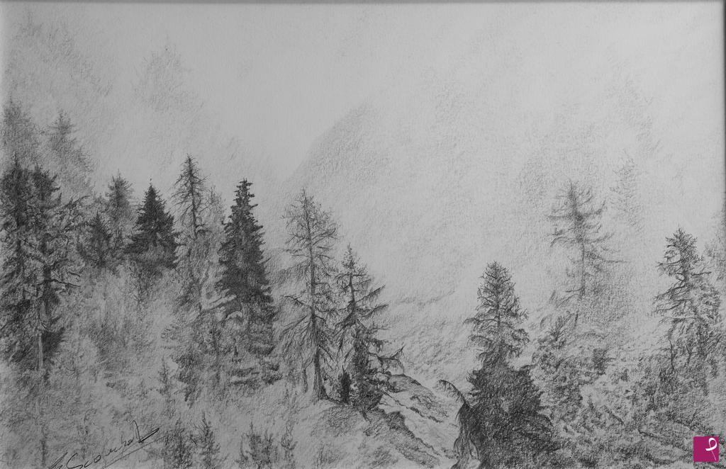 quadri in vendita online - Nebbia in collina