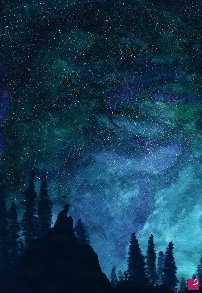 quadri in vendita online - Nel bosco notturno 