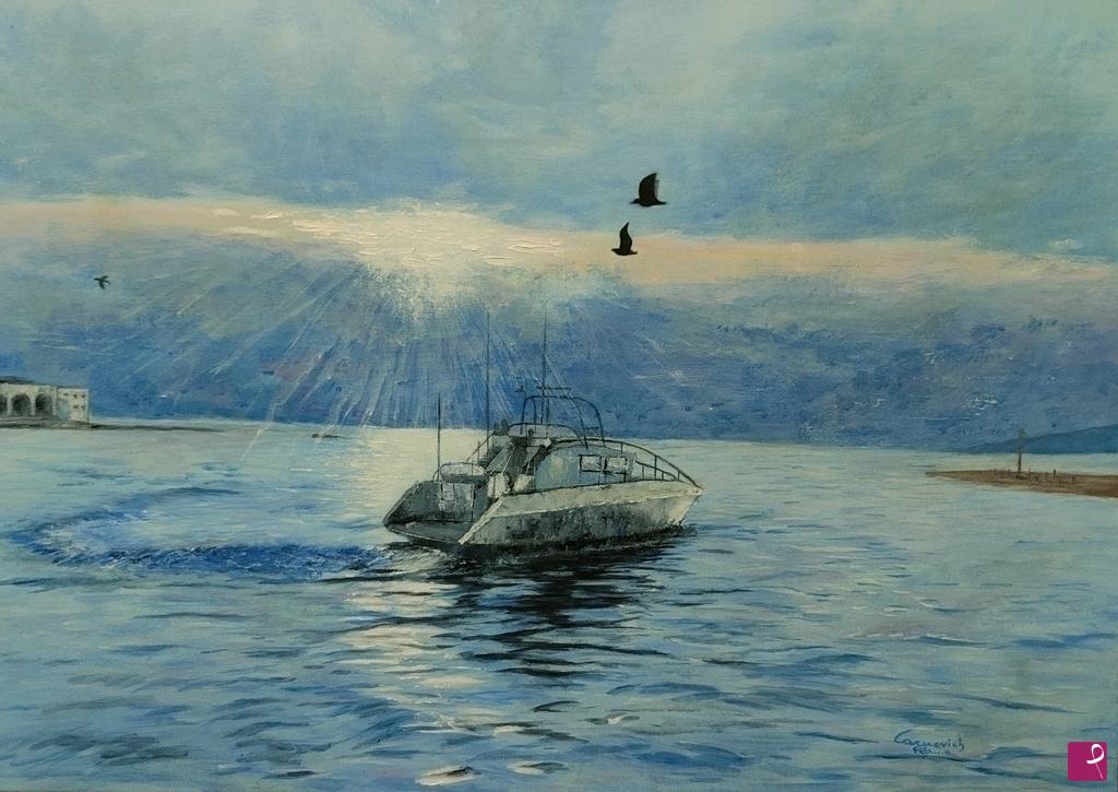 quadri in vendita online - Nel golfo di Trieste