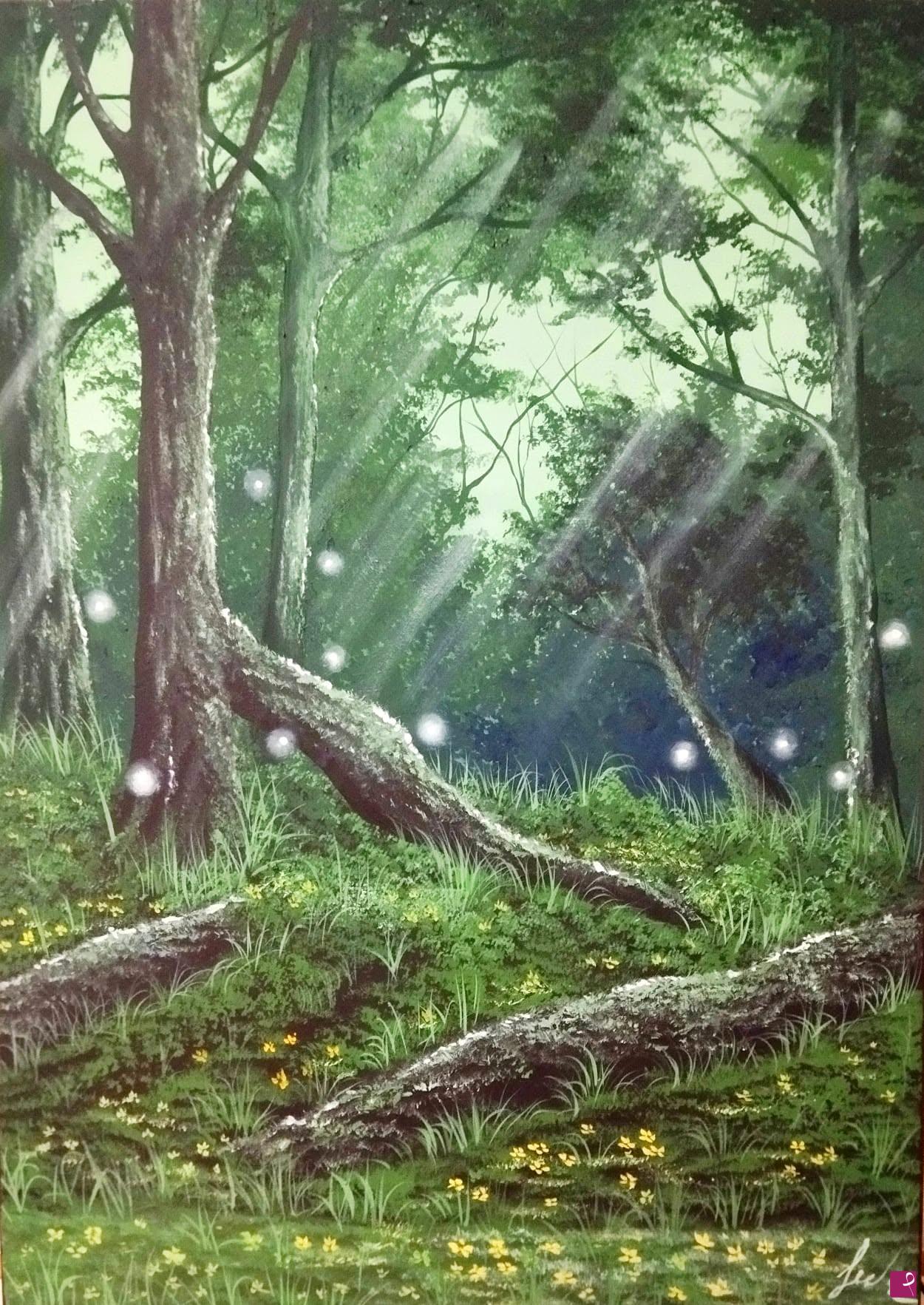 quadri in vendita online - Nella fitta foresta
