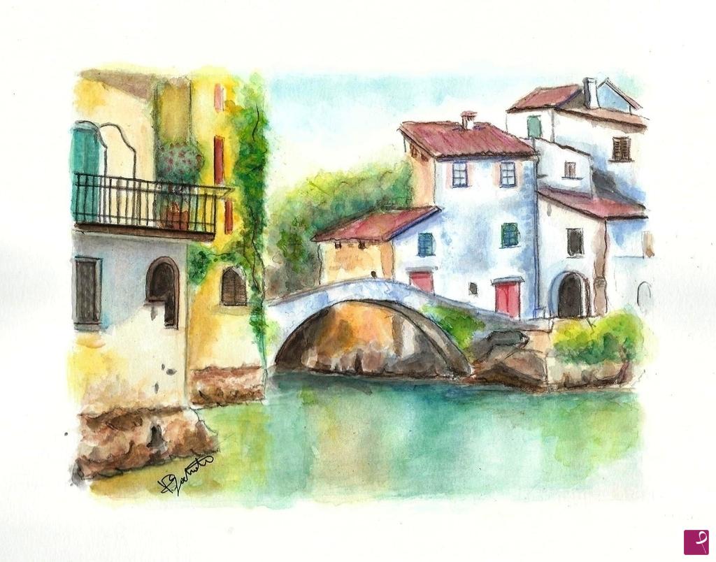 quadri in vendita online - Nesso - Lago di Como