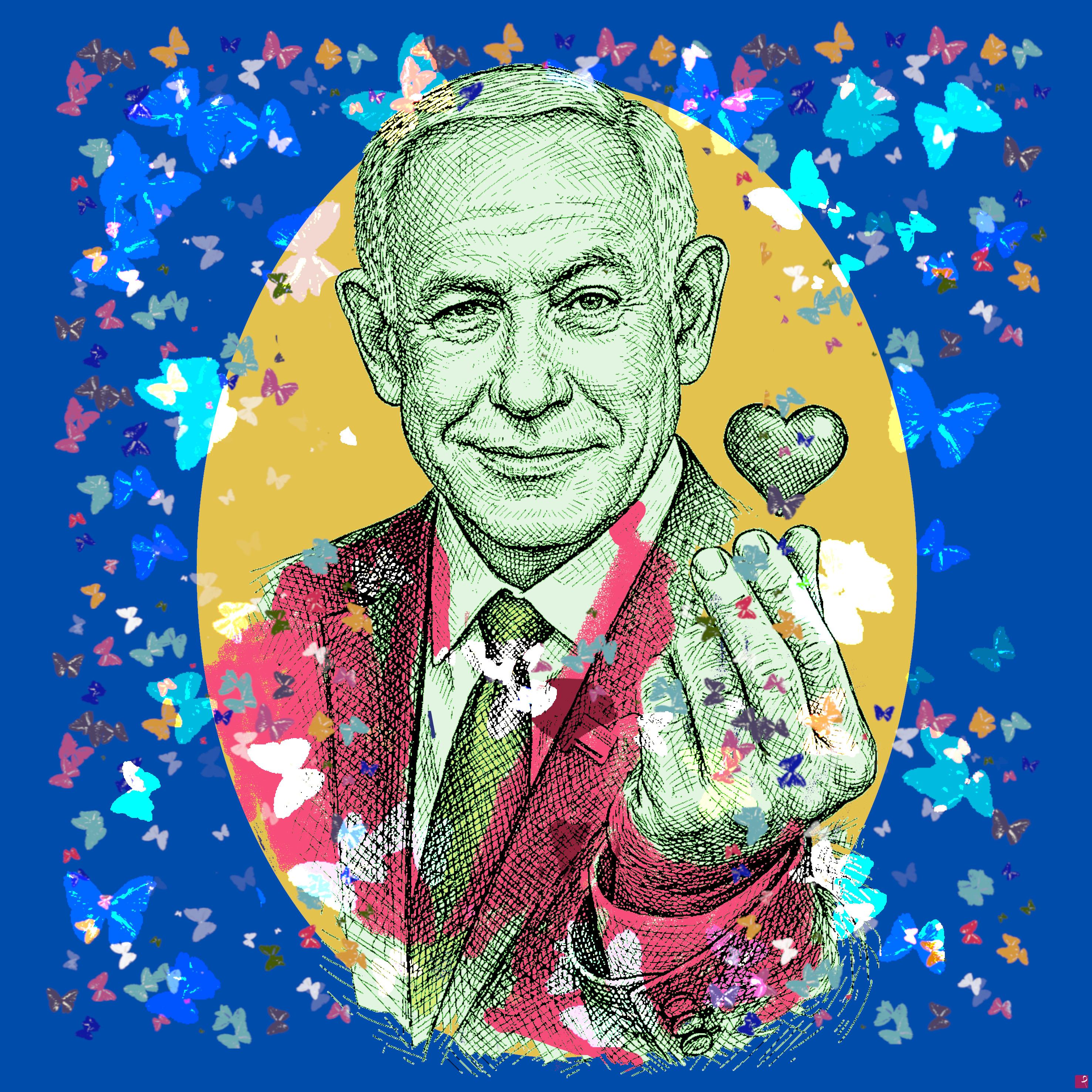 quadri in vendita online - Netanyahu Butterfly Effect
