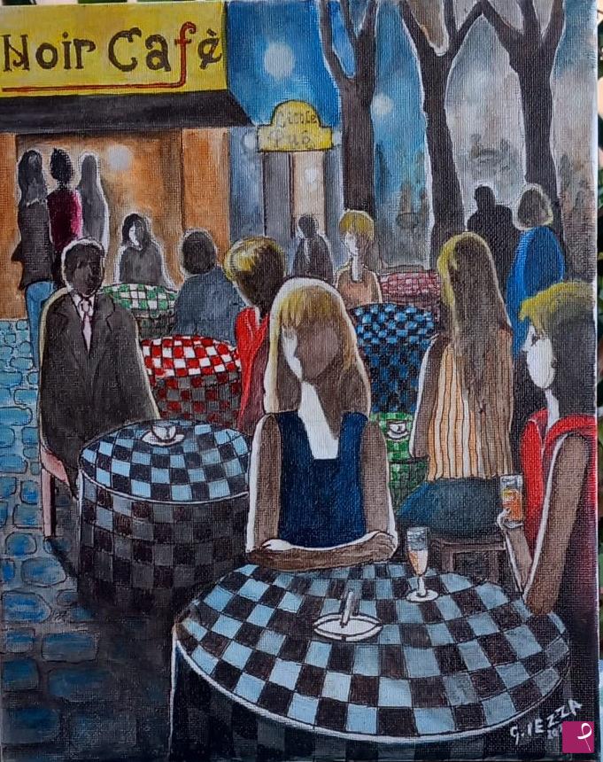 quadri in vendita online - Nettuno (Noir Cafe')