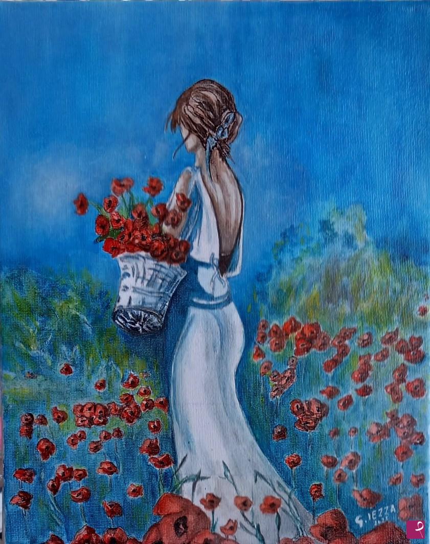 quadri in vendita online - Nettuno (papaveri)