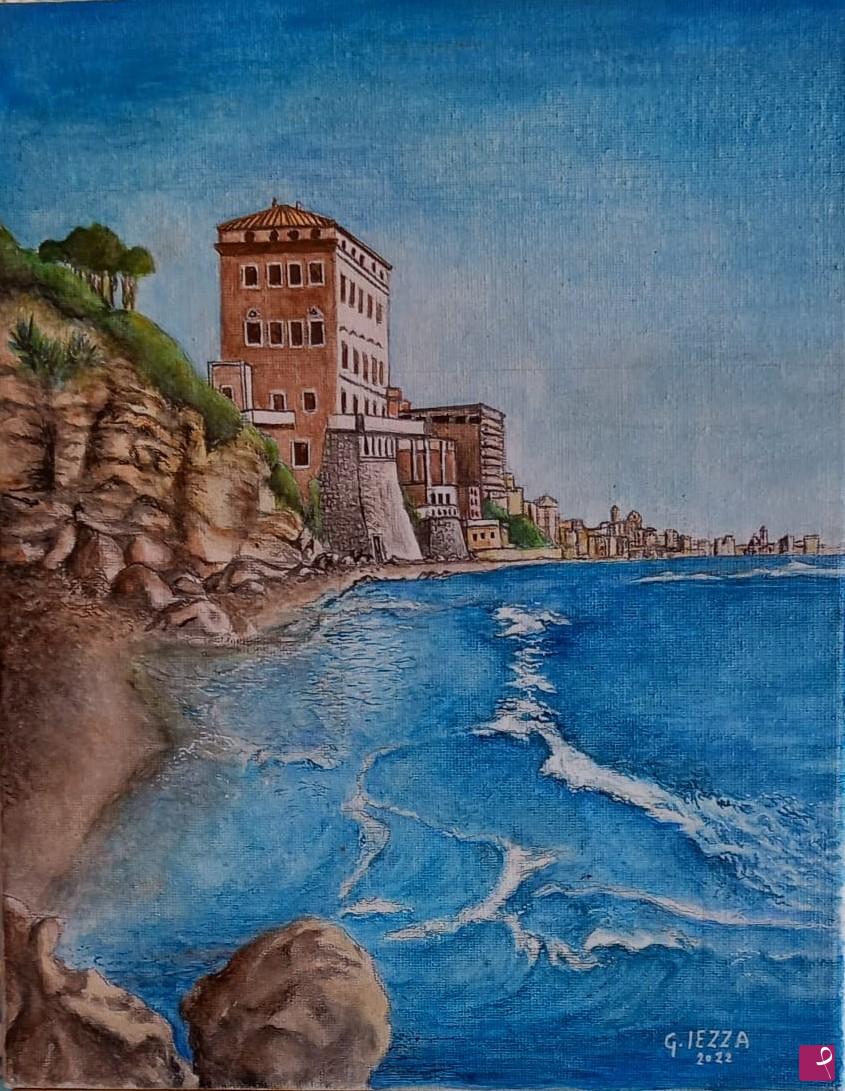 quadri in vendita online - Nettuno (vista dai marinaretti)
