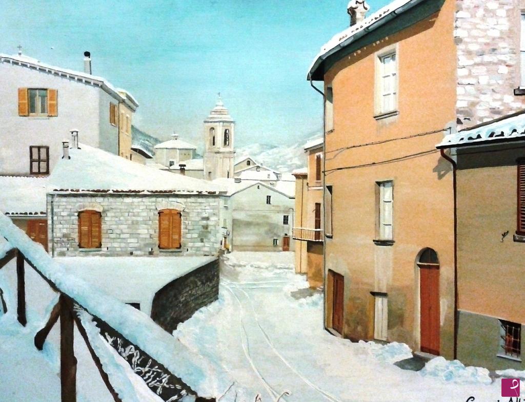 quadri in vendita online - Neve a Cantiano