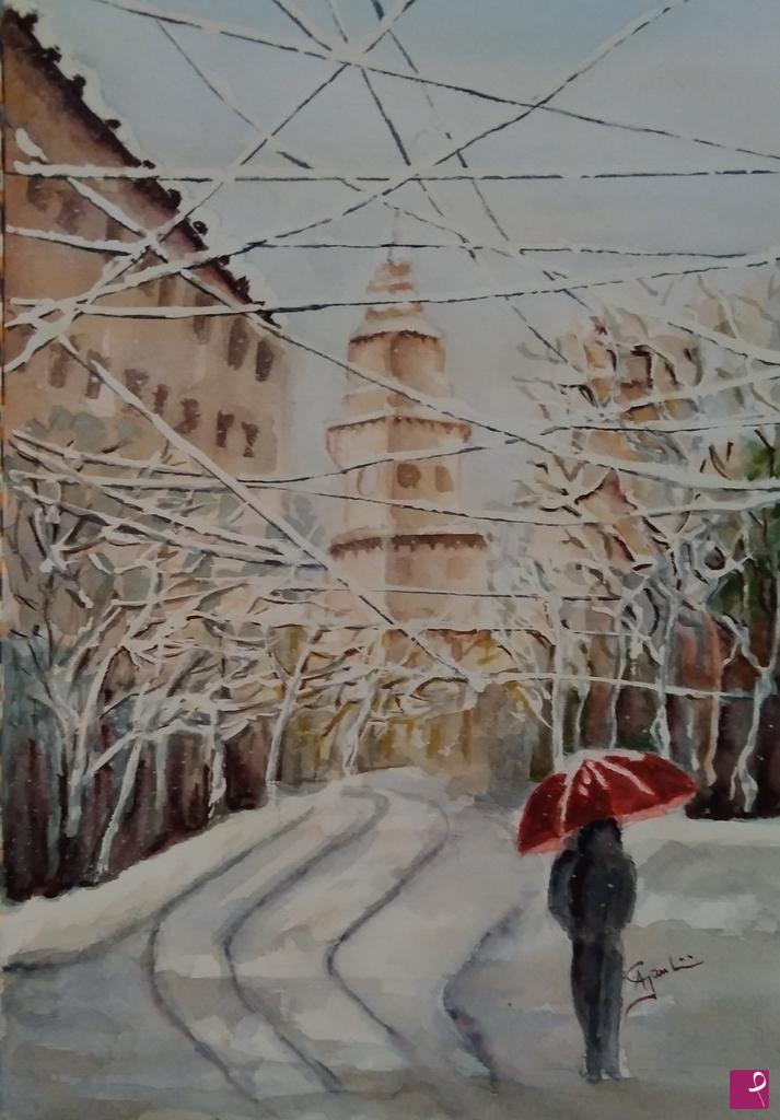 quadri in vendita online - Neve a Milano