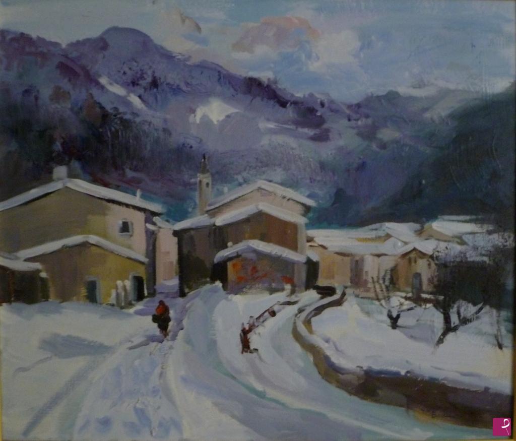 quadri in vendita online - Neve a Monterosso