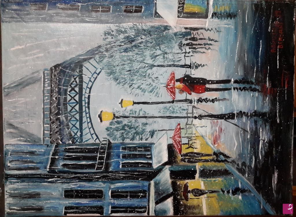 quadri in vendita online - Neve a parigi
