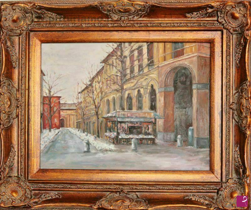 quadri in vendita online - neve a piazza Calderini