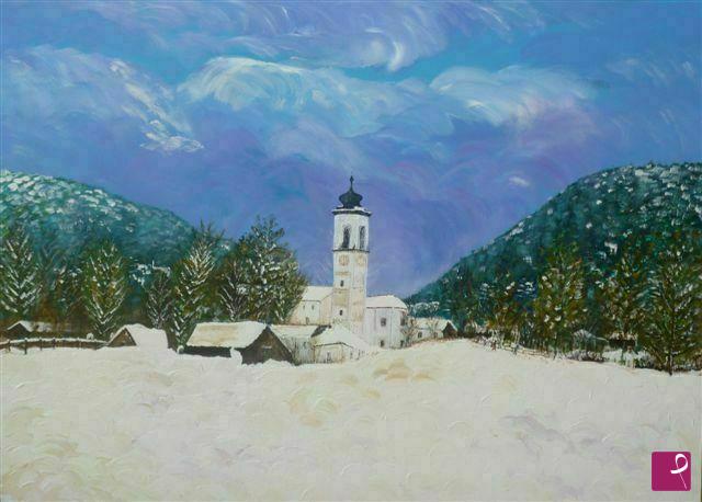 quadri in vendita online - neve in val vigezzo