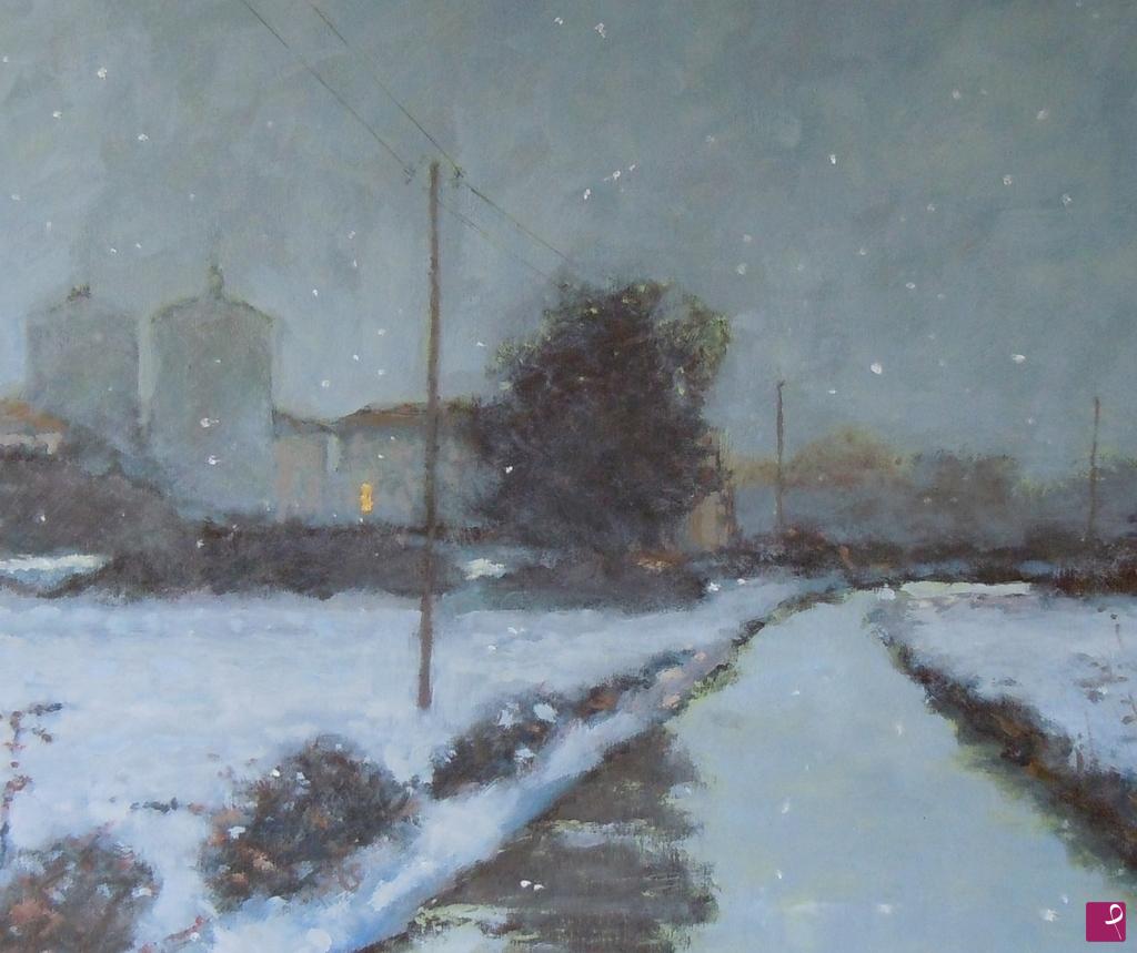 quadri in vendita online - Neve in Valpadana