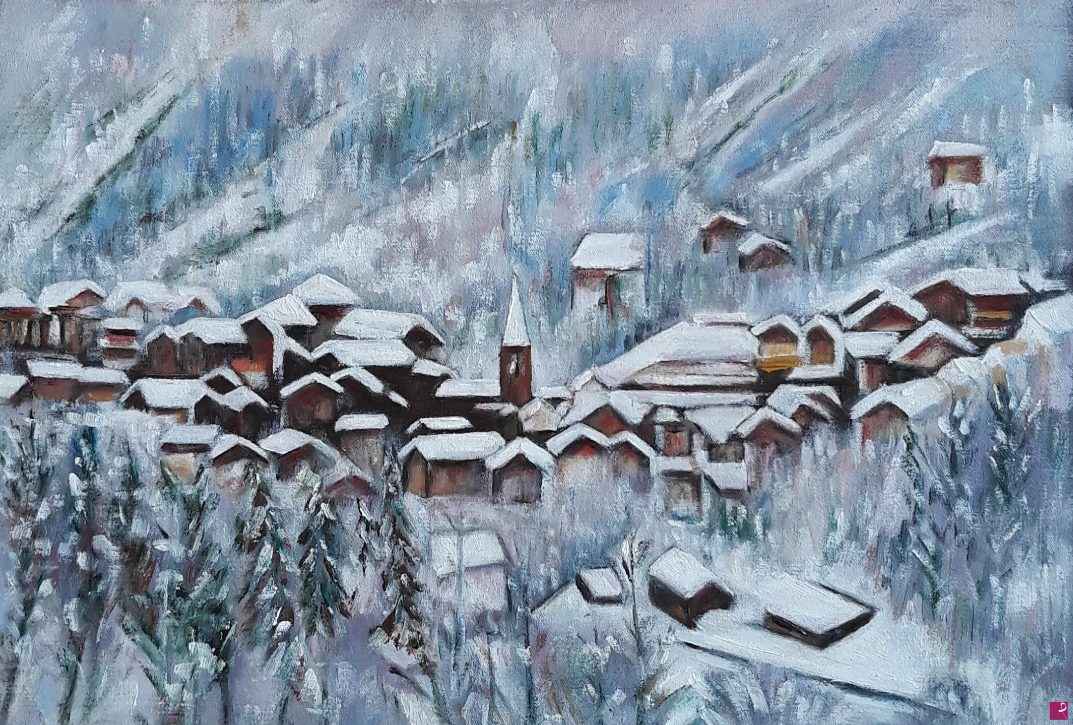 quadri in vendita online - NEVE IN VALSESIA (2023)