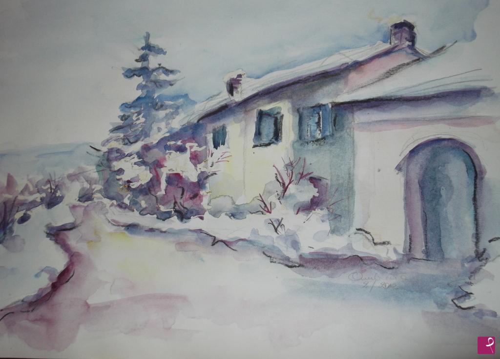 quadri in vendita online - neve nel chierese